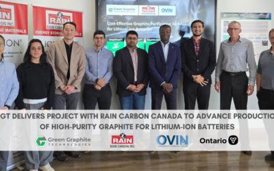 Technologies Graphite Vertes mène à terme un projet avec Rain Carbon Canada visant à faire progresser la production de graphite de haute pureté destiné aux batteries lithium-ion