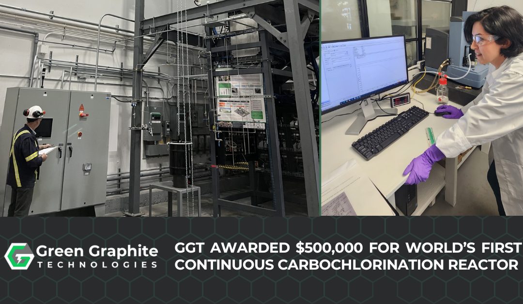 Green Graphite Technologies Awarded $500k from the Government of Ontario’s Critical Minerals Innovation Fund in Support of the World’s 1st Continuous Battery-Grade Graphite Purification Reactor